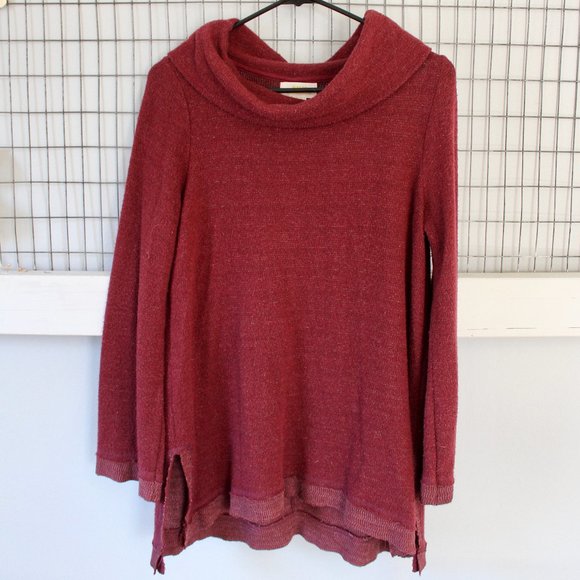 Maroon Mauve Flowy Sweater - Picture 1 of 7